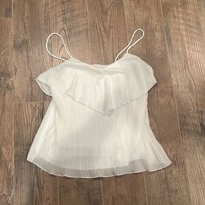 Lazy Sundays Woman’s White Blouse Tank Top Size Medium